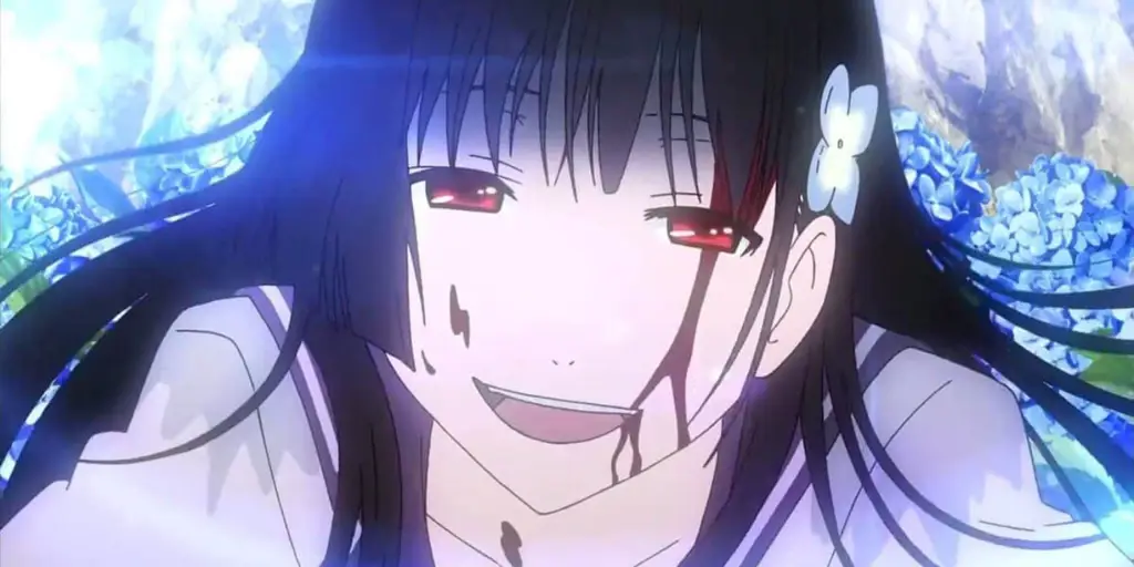 Contoh adegan dalam anime horor romantis Adegan anime menakutkan dengan nuansa romantis