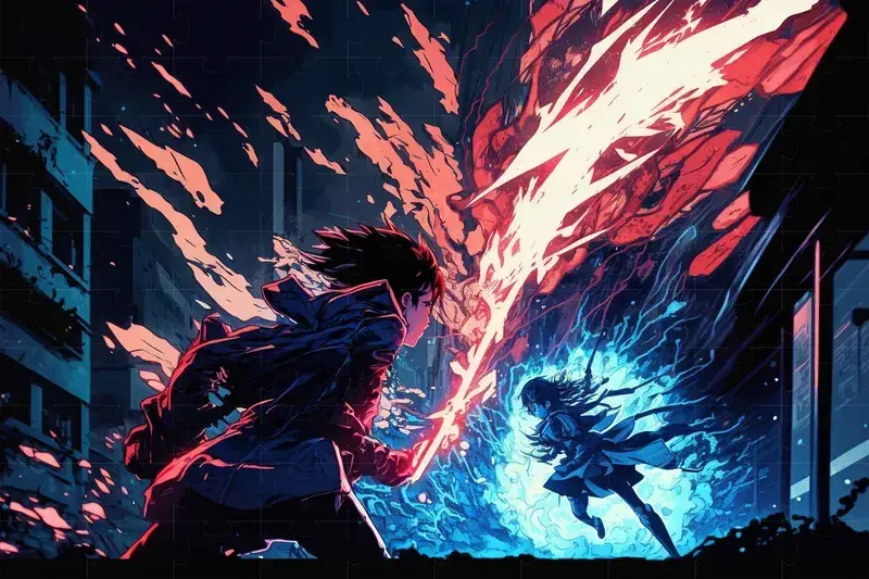 Pertarungan yang Menentukan Nasib Dunia Adegan pertarungan epik dalam film anime