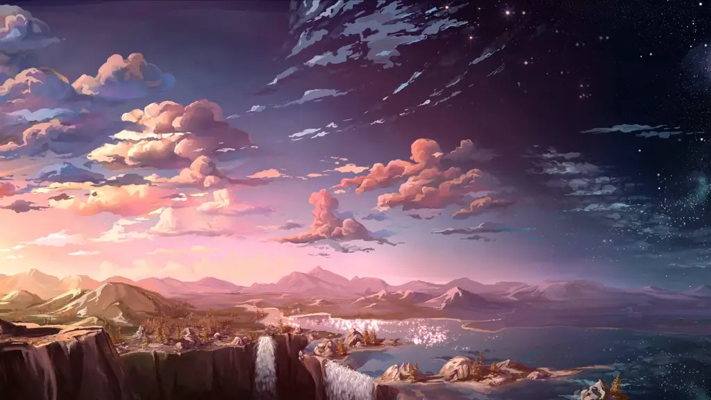 Latar Belakang Anime yang Menawan Gambar latar belakang anime yang indah