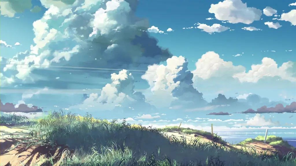 Keindahan latar 5 Centimeters Per Second Pemandangan indah dari anime 5 Centimeters Per Second