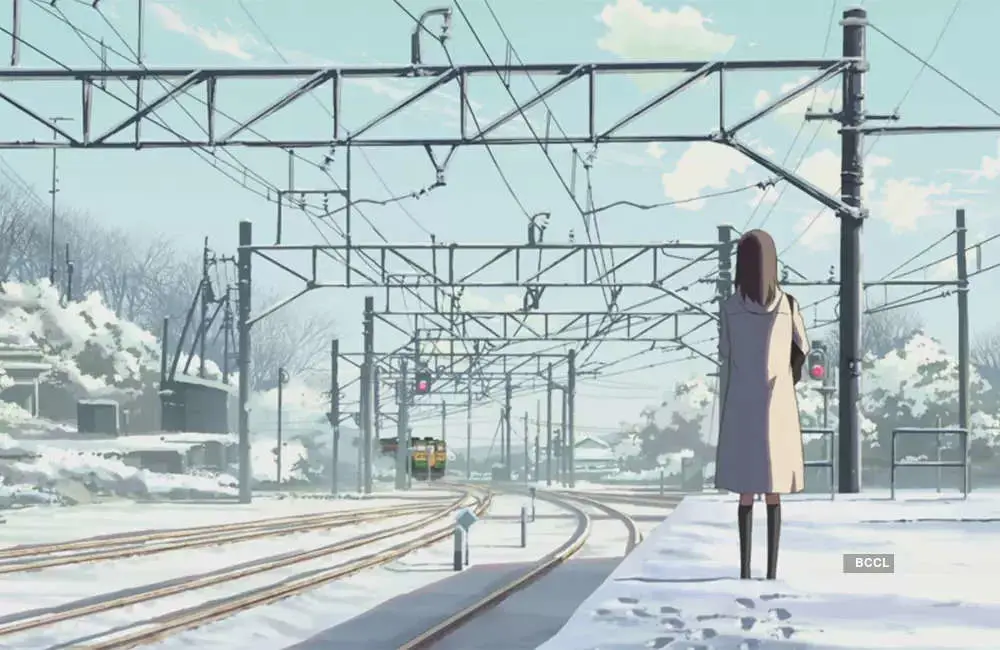 Momen kereta api dalam 5 Centimeters Per Second Adegan kereta api ikonik dari anime 5 Centimeters Per Second