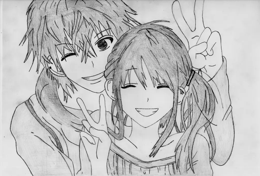 Momen-momen manis dalam film anime romance comedy Ilustrasi pasangan anime yang lucu