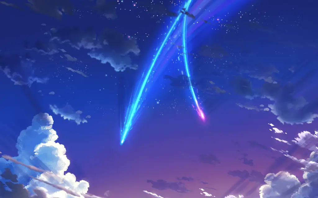 Pemandangan indah di film Your Name.
