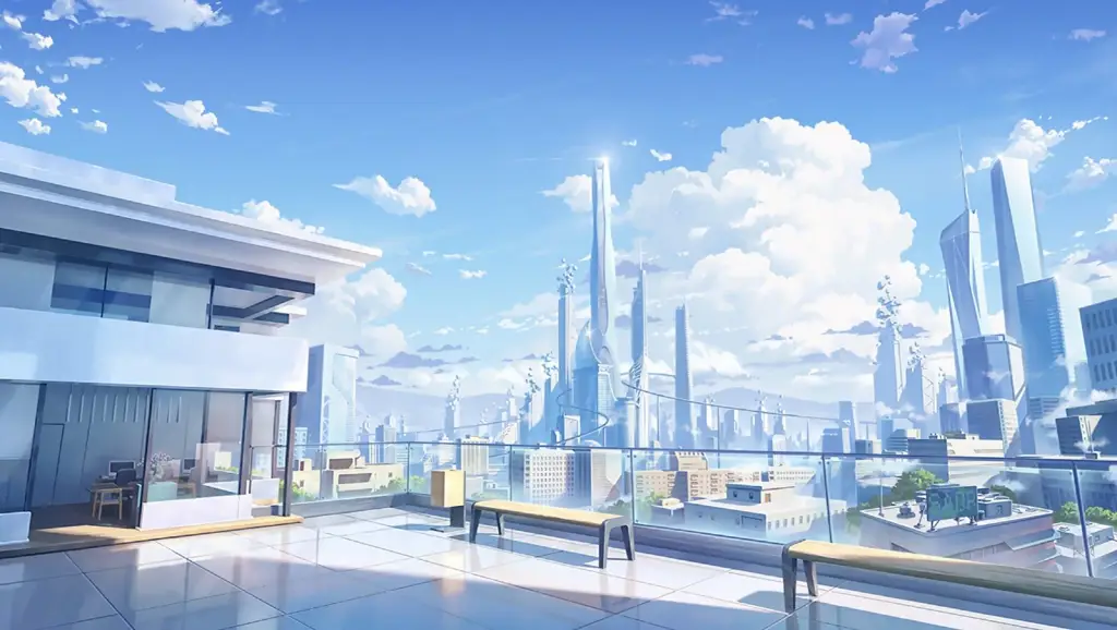 Kehidupan di Kota Futuristik dalam Film Harmony Ilustrasi kota futuristik di film Harmony