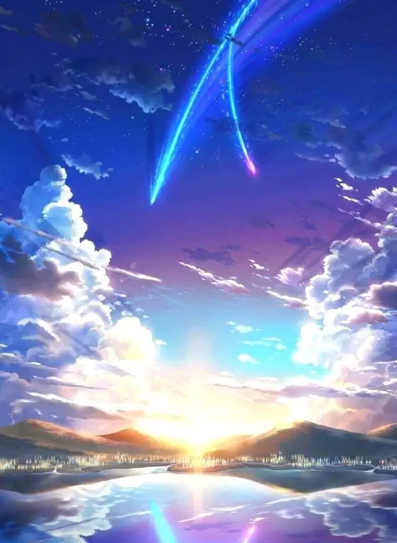 Keindahan visual Your Name Pemandangan indah dari film Your Name