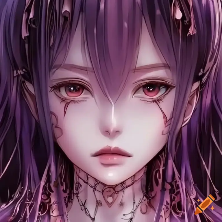 Detail Karakter Anime yang Menarik Gambar close-up karakter anime yang detail