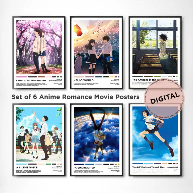 Berbagai pilihan film anime romance comedy Poster-poster film anime romance comedy