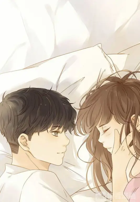 Momen lucu dalam anime romantis komedi Pasangan anime sedang tertawa bahagia