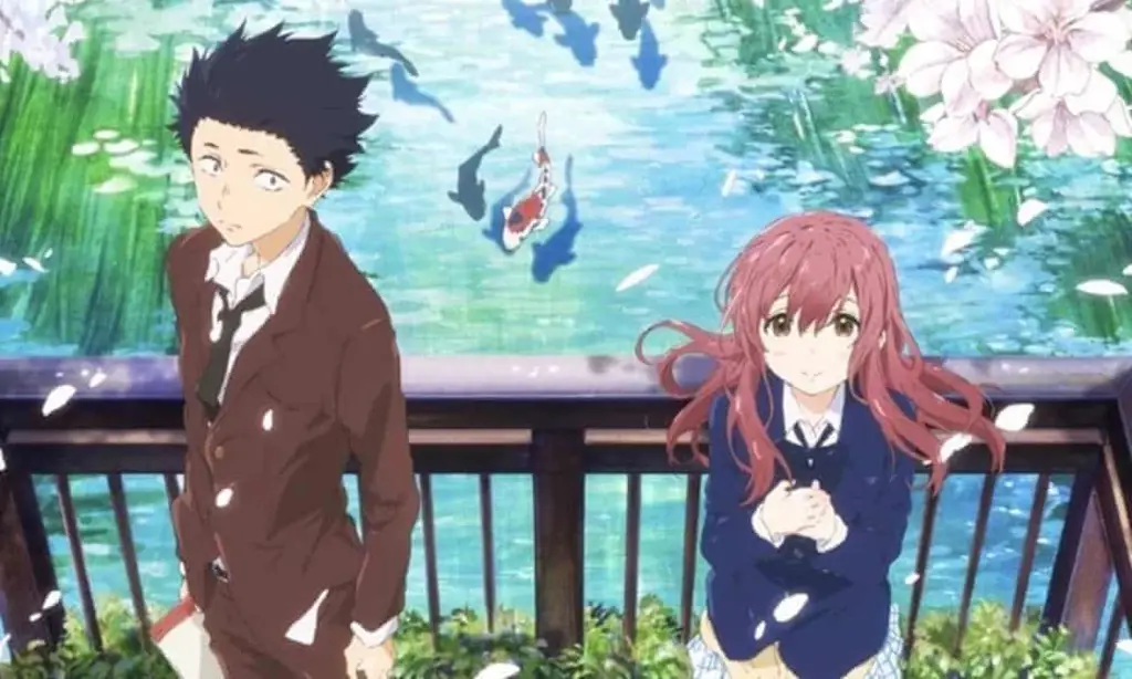 Adegan mengharukan dari A Silent Voice. Adegan dari film A Silent Voice.