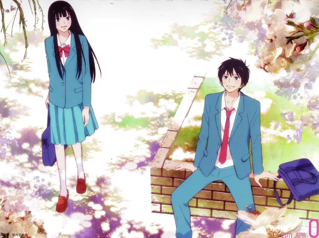 Adegan Romantis dan Komedi Anime Gambar adegan romantis dan komedi dari film anime