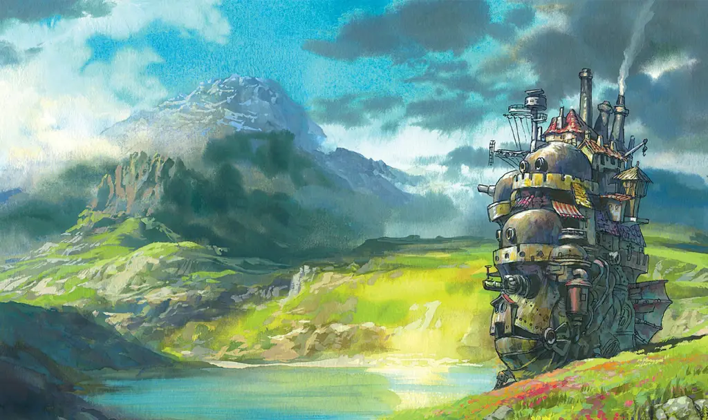 Pemandangan alam yang indah dan magis Pemandangan alam khas film Studio Ghibli