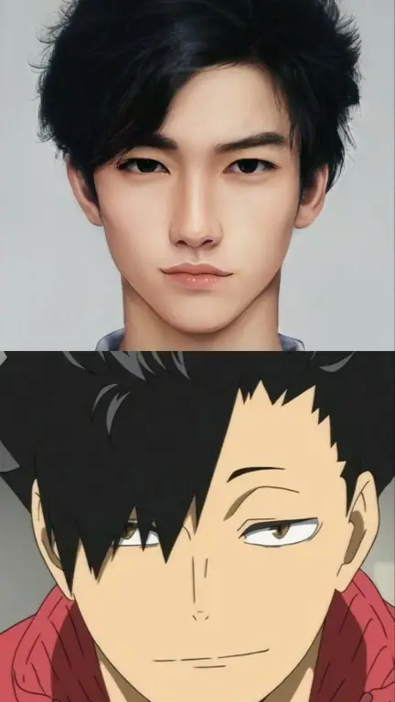 Perbandingan visual karakter anime dan manusia sungguhan Perbandingan karakter anime dan kehidupan nyata