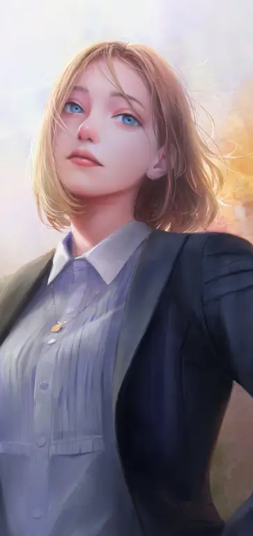 Contoh karya seni anime yang mendekati realisme Ilustrasi anime realistis