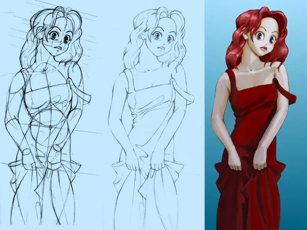 Proses Produksi Film Anime Gambar yang memperlihatkan proses produksi film anime, dari skrip hingga animasi