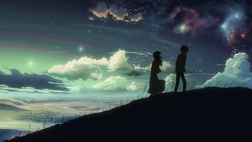 Pemandangan indah di film anime romantis Pemandangan anime romantis