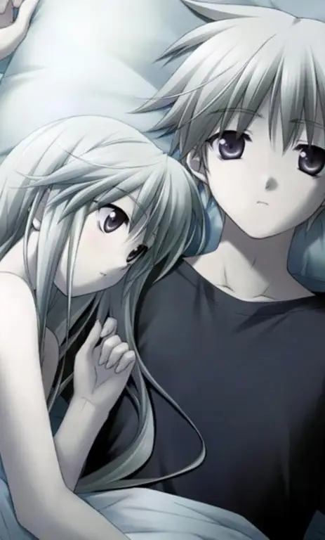 Ilustrasi pasangan anime yang sedang jatuh cinta Pasangan anime yang romantis