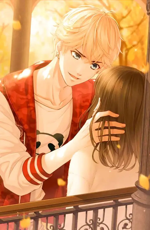 Pasangan anime yang romantis Ilustrasi pasangan anime