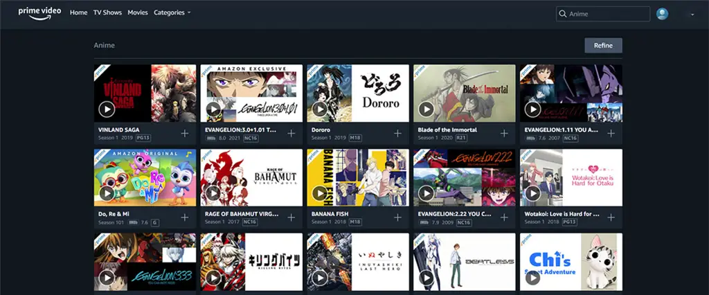 Layanan Streaming Anime Logo berbagai layanan streaming anime