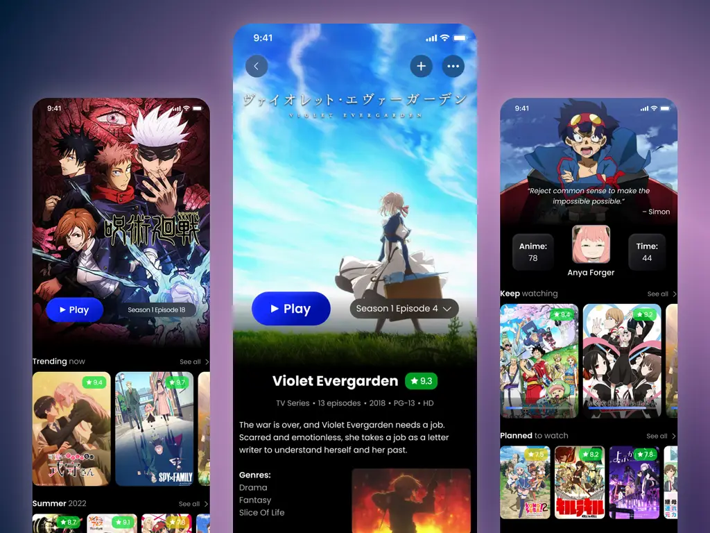 Antarmuka streaming anime berkualitas tinggi Antarmuka streaming anime berkualitas tinggi
