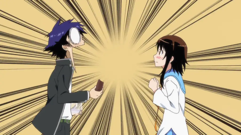 Momen romantis Raku dan Onodera Raku dan Onodera dalam Nisekoi