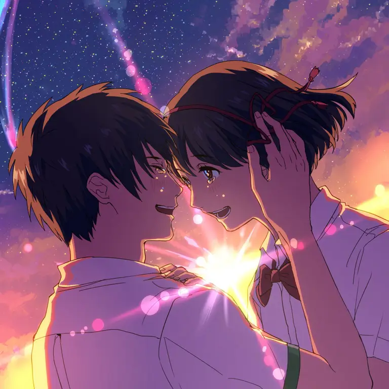Suasana romantis dalam film anime Pemandangan anime romantis