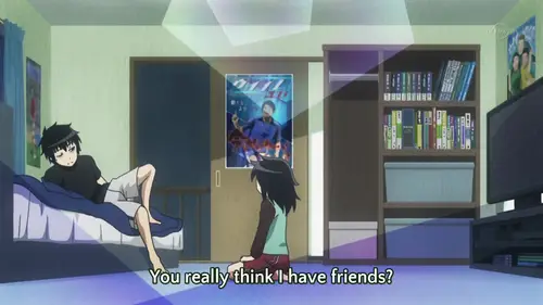 Menikmati Anime Bersama Teman Gambar orang menonton anime bersama