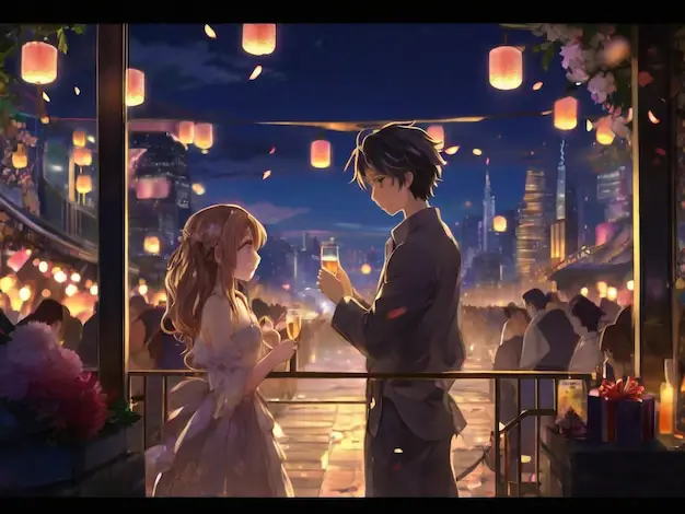 Keindahan visual dalam film anime lesbian Pemandangan indah dengan pasangan anime perempuan