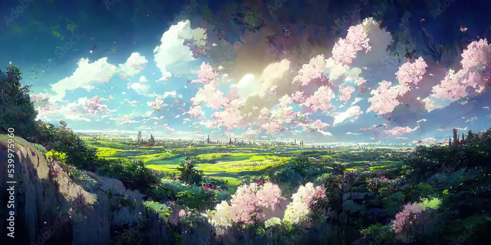 Suasana Film Anime Gambar pemandangan anime yang indah