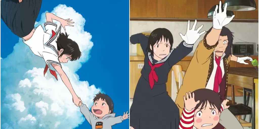 Poster film anime Mirai yang memukau Poster film anime Mirai