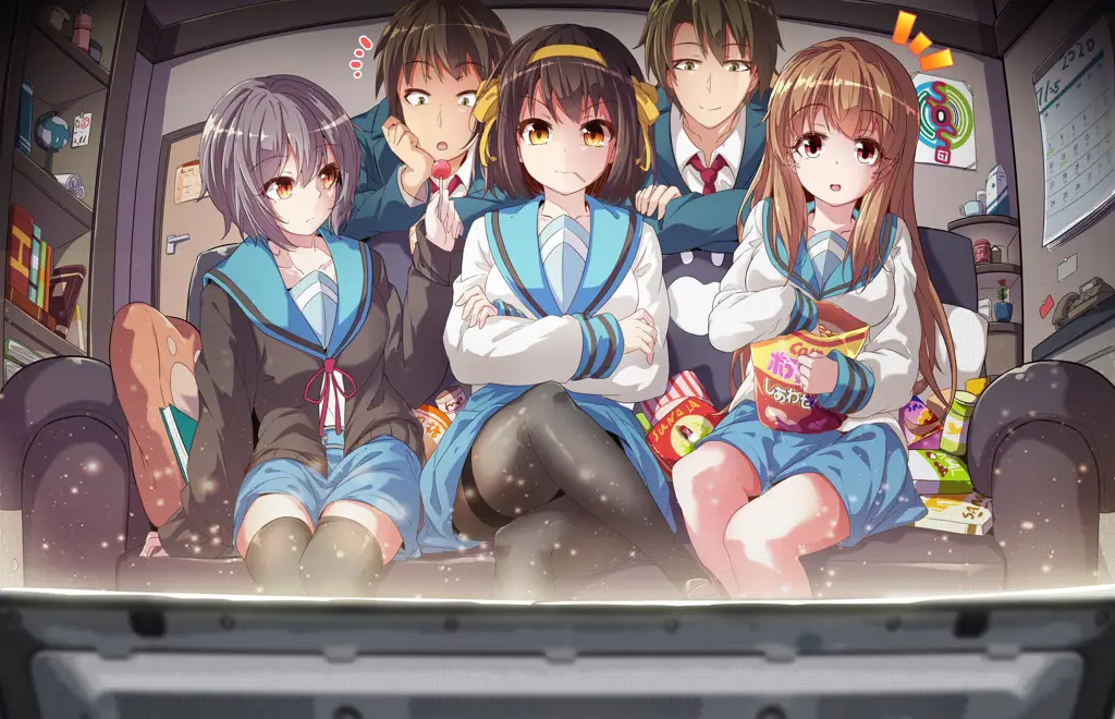 Menikmati Film Anime di Rumah Gambar seseorang menonton film anime di rumah