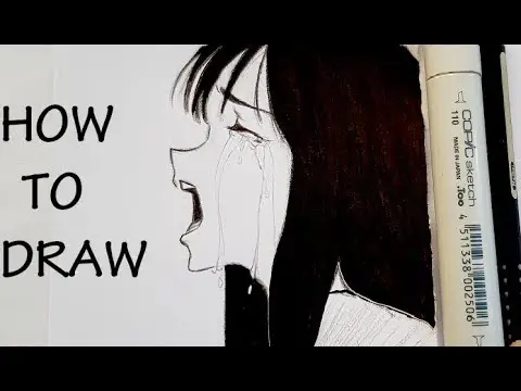 Ekspresi haru karakter anime Karakter anime menangis tersedu-sedu