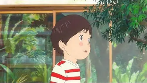 Adegan hangat antara Kun, Mirai, dan orangtuanya Adegan keluarga dalam film Mirai