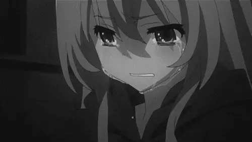 Ilustrasi kesedihan dalam anime Gambar seorang gadis anime yang sedang menangis pilu