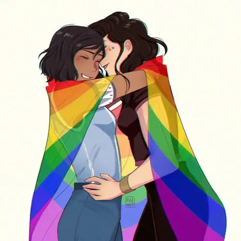 Poster promosi film anime dengan tema lesbian Poster film anime lesbian