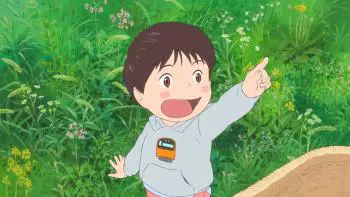 Adegan menarik dari film anime Mirai yang menampilkan interaksi Kun dan Mirai Adegan film anime Mirai