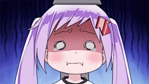 Ekspresi emosional karakter anime Karakter anime yang menangis
