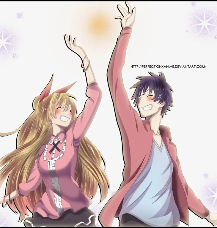 Momen romantis Raku dan Chitoge Raku dan Chitoge dalam Nisekoi