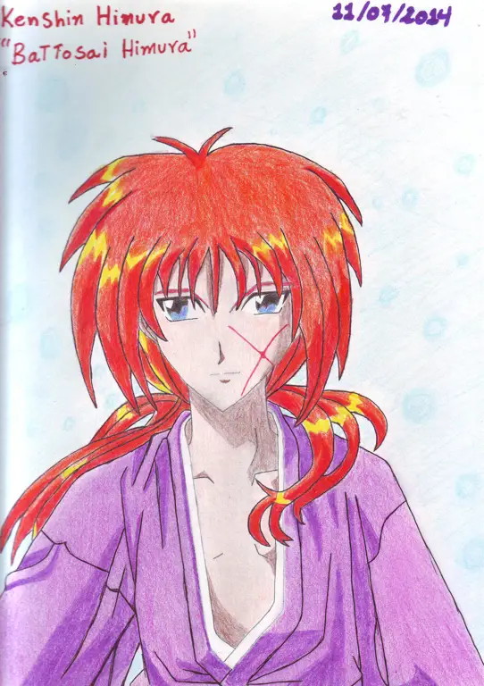 Battousai: Masa Lalu yang Kelam Gambar Kenshin dalam wujud Battousai